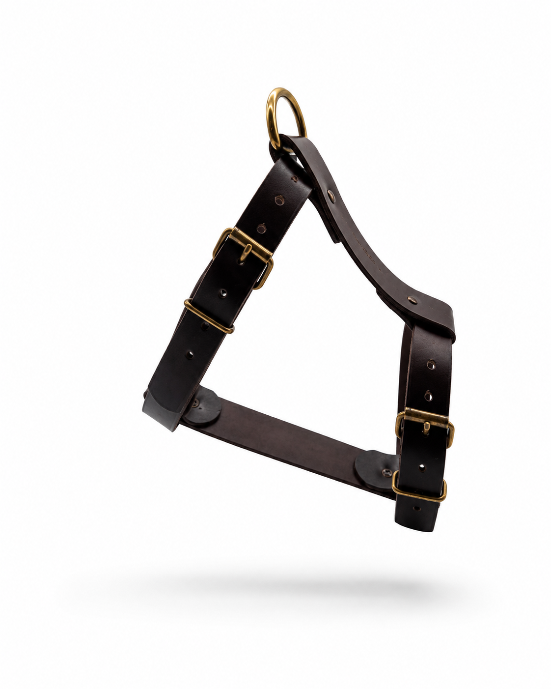 Arnes cuero marron para perros