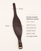 Nuvik Classic ESPECIAL GALGO collar premium de cuero para galgos