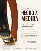 Collar para perros NUVIK Core – Cuero acolchado y reforzado