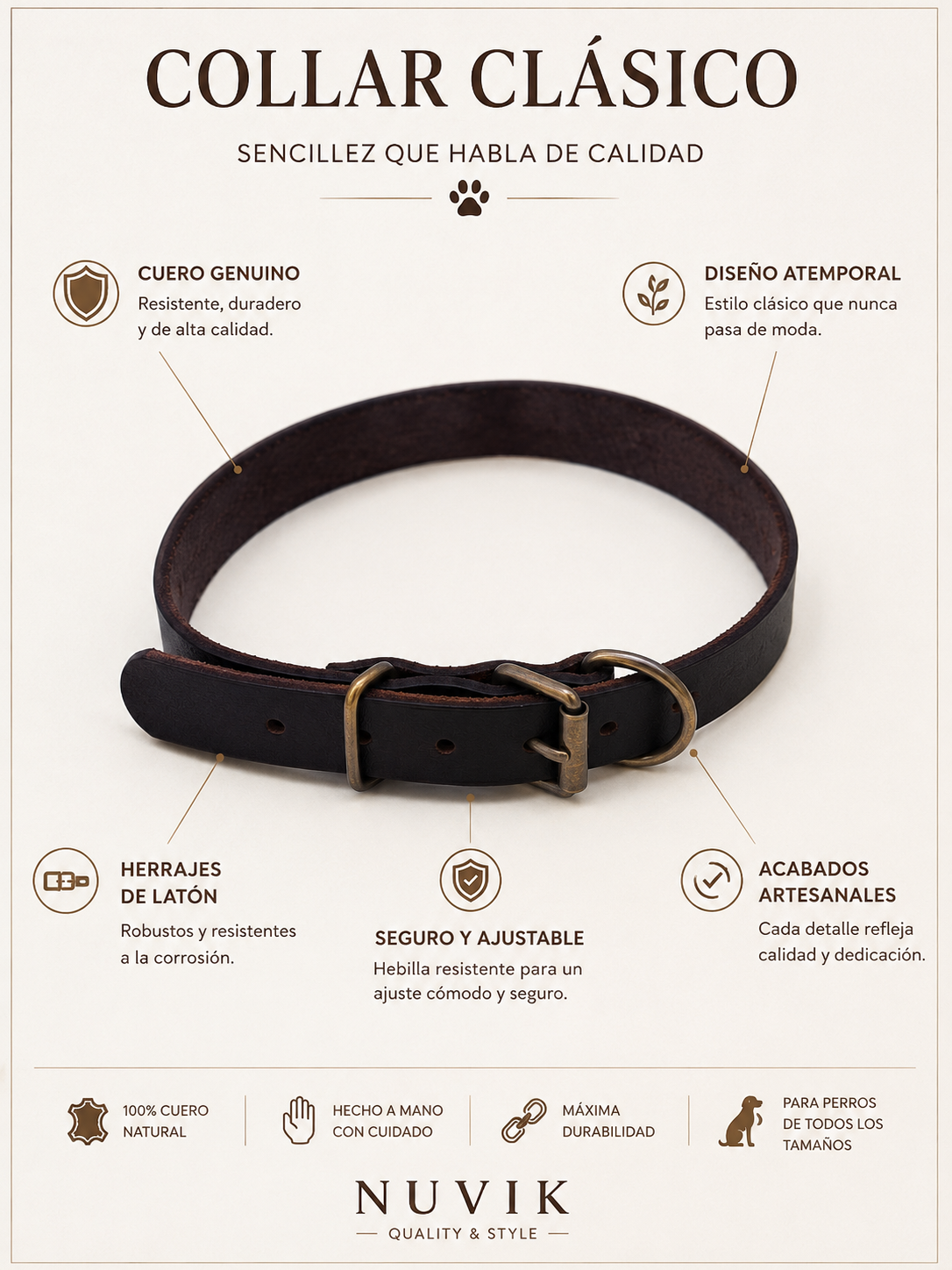 Collar para Perros Nuvik Classic