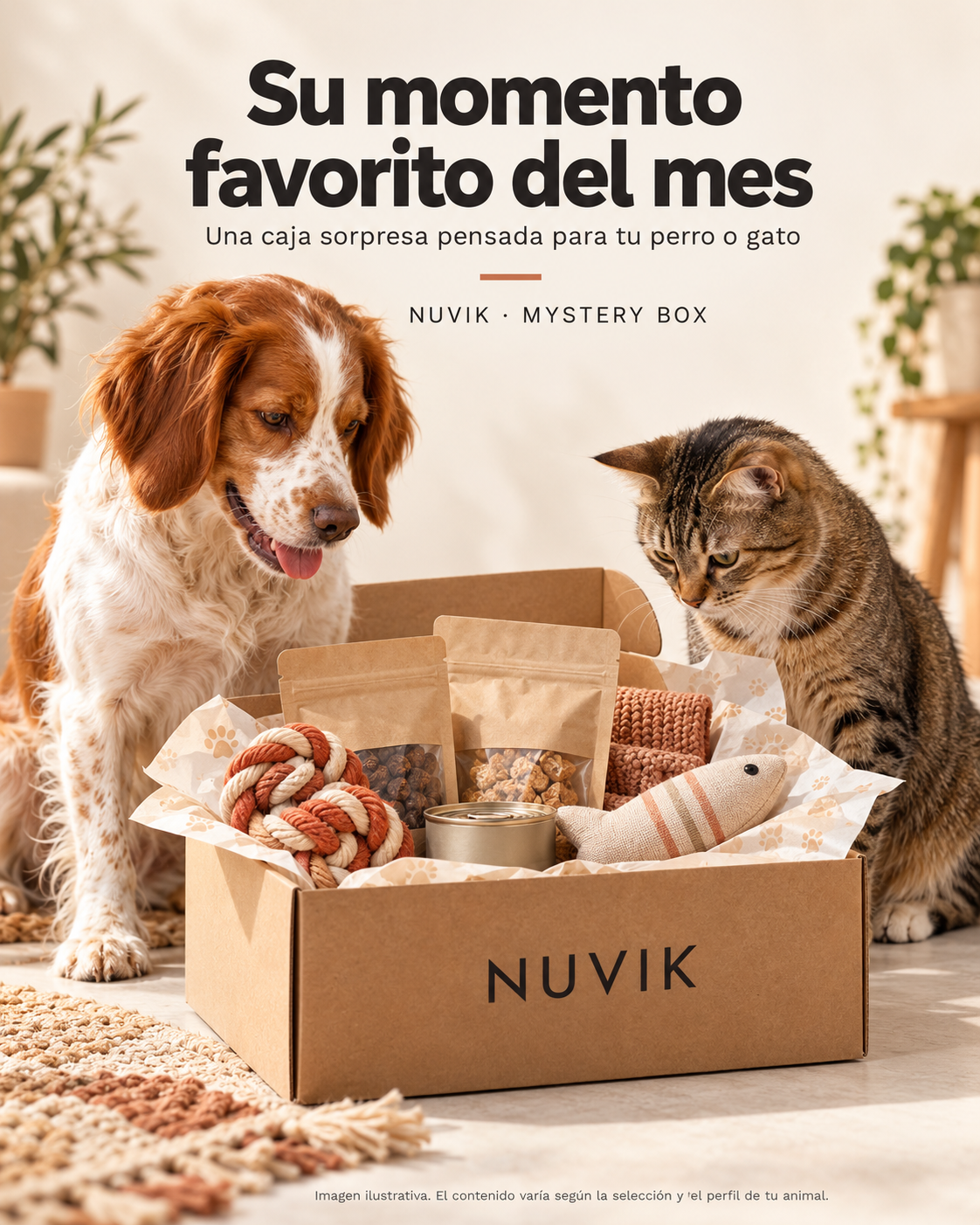 NUVIK Box · Caja sorpresa mensual para perros y gatos