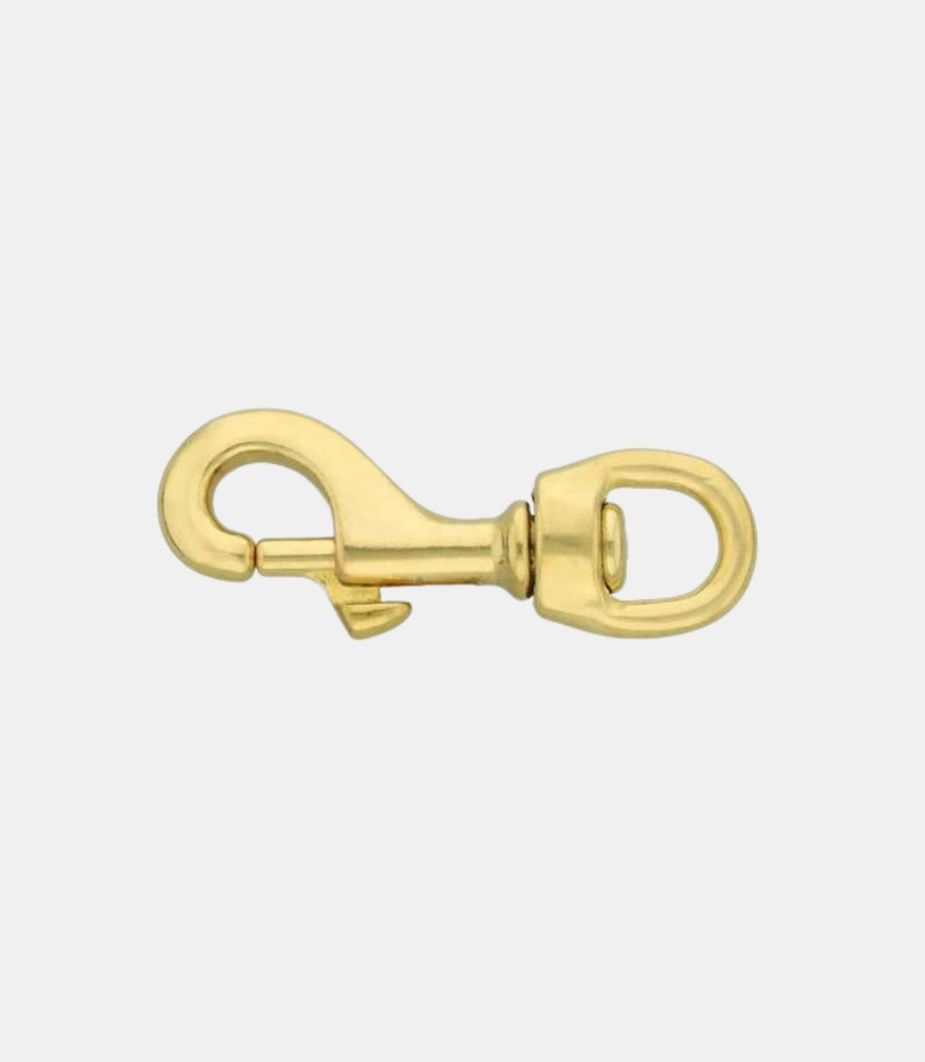 mosquetón de latón para correas