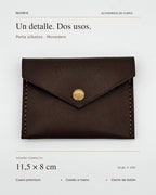 NUVIK Duo – Porta silbato y monedero de cuero.