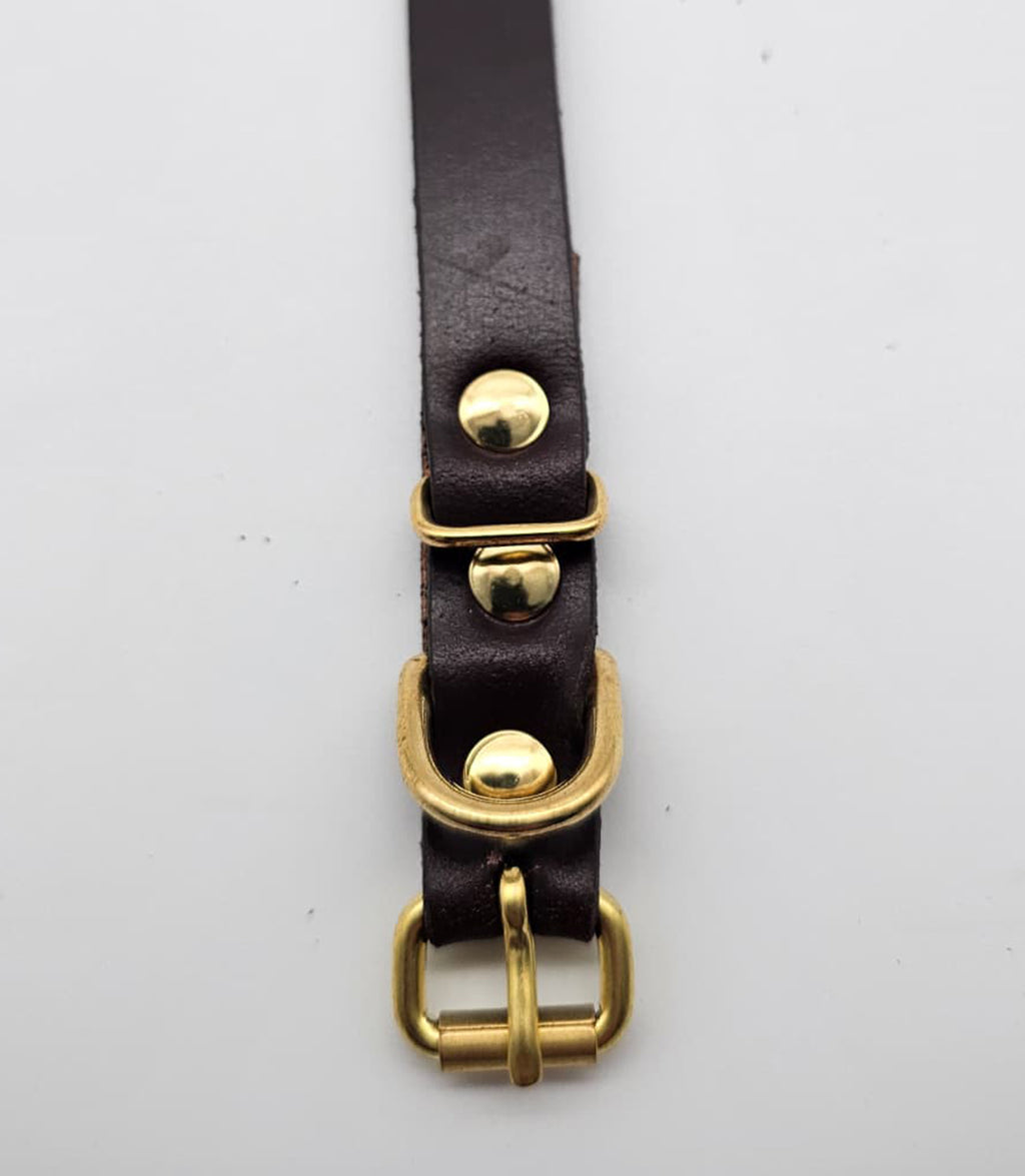 Collar de cuero NUVIK Classic Mini para perros pequeños y cachorros