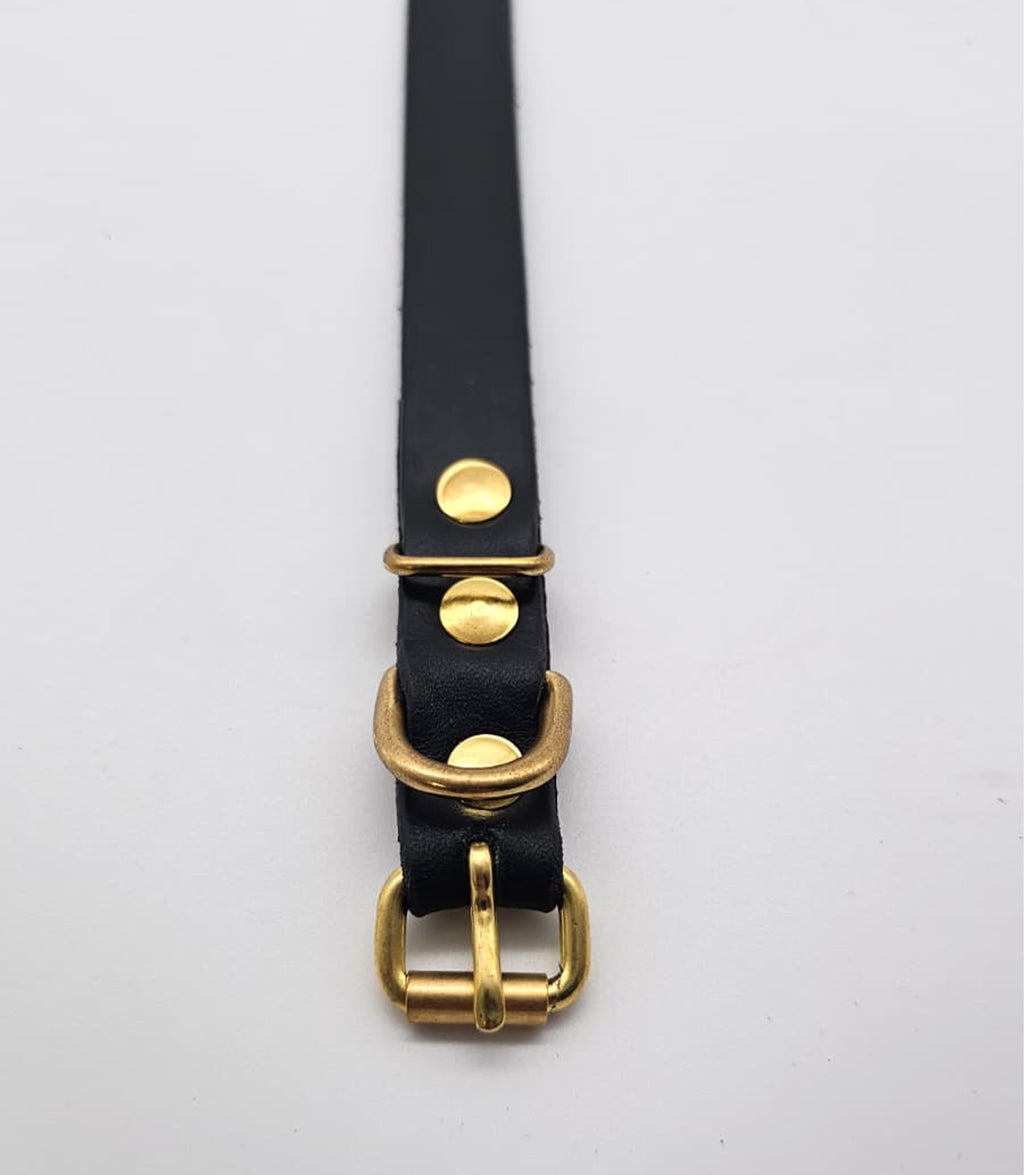 Collar de cuero NUVIK Classic Mini para perros pequeños y cachorros